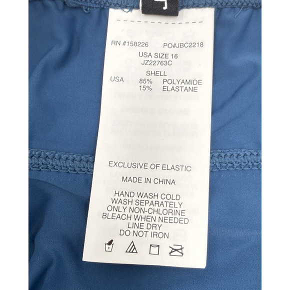 Jantzen Swim Skirt Women's Size 16 Rockin Moroccan Blue New Side Split Cover Up - Picture 5 of 5